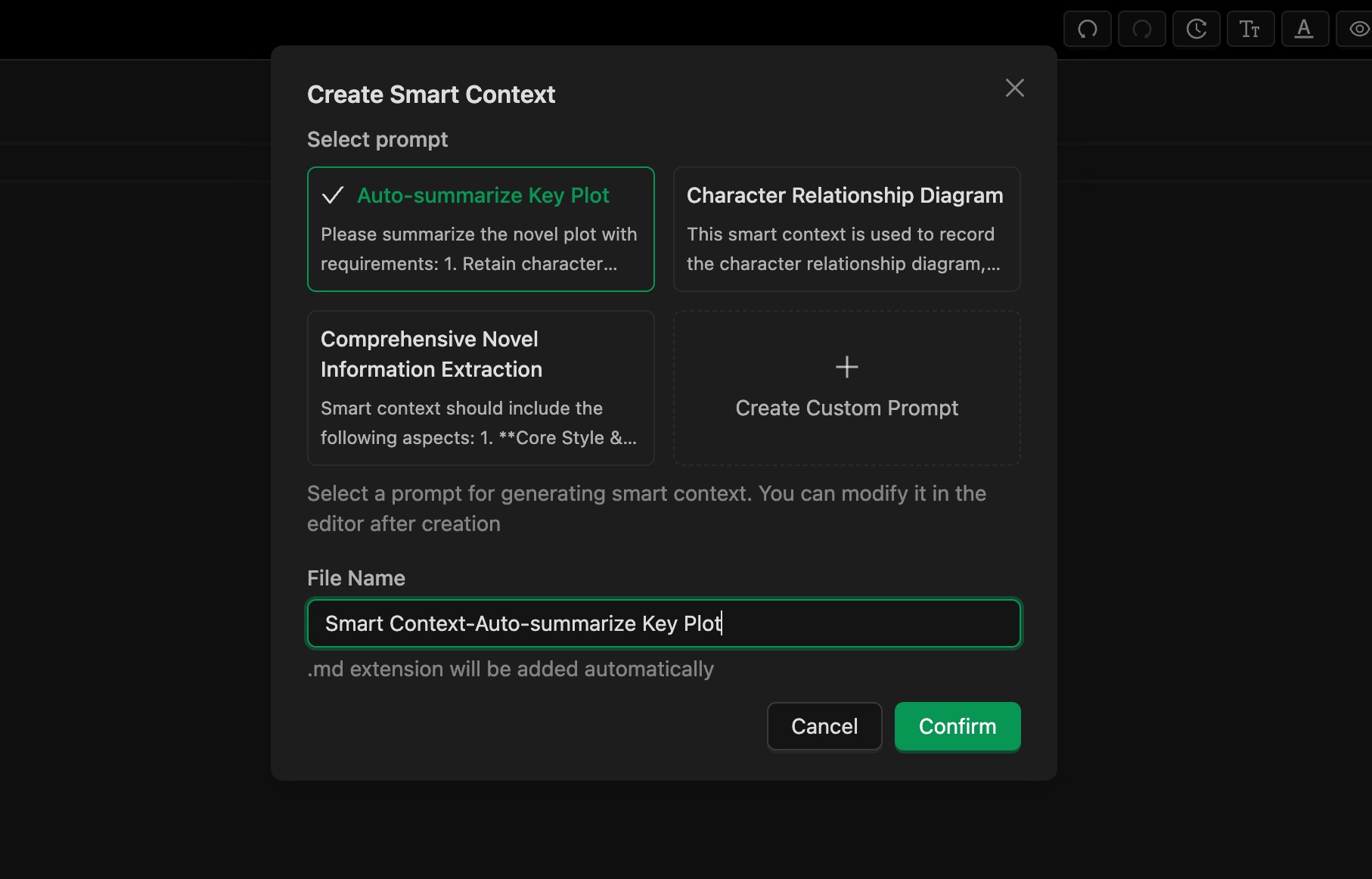 Figura 1: Añadir contexto inteligente