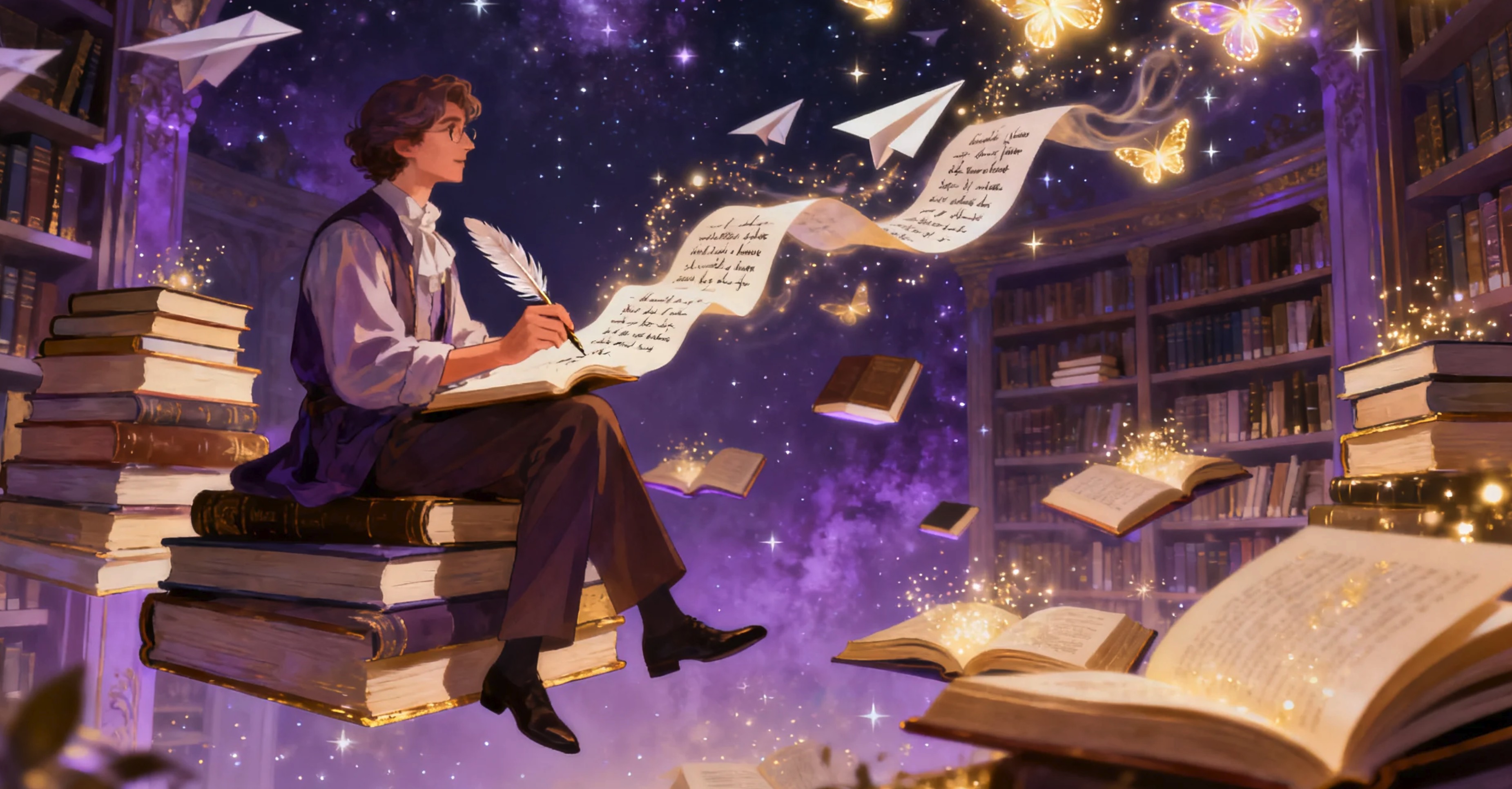 Illustration: Inspiration gushing from the pen tip